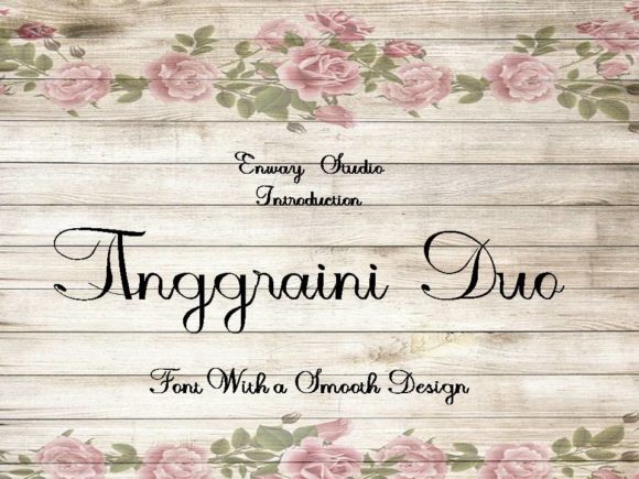 Anggraini: A Modern Calligraphic Font for Crafters