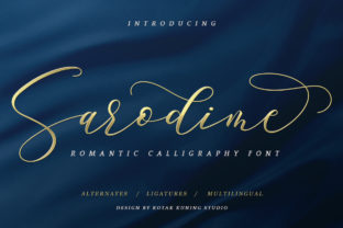 Sarodime: A Romantic Script Font for Editorial Design